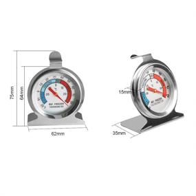 img 2 attached to Hushtong 2 Pack Refrigerator Thermometer - Large Dial Refrig Thermometer: Accurate Temperature Monitoring for Your Fridge