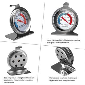 img 3 attached to Hushtong 2 Pack Refrigerator Thermometer - Large Dial Refrig Thermometer: Accurate Temperature Monitoring for Your Fridge