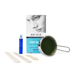 img 1 attached to 🔥 HOT (Hard) Wax Strip-Free (120g), Parissa Salon-Style Hair Removal Waxing Kit for Bikini, Brazilian, Face, Upper Lip, and Eyebrow with Azulene Oil Aftercare