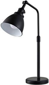 img 4 attached to 💡 Modern Industrial Black Metal Table Lamp with Flexible Head and Marble Base - Adjustable Height, LED Bulb Included