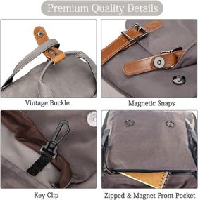 img 2 attached to Backpack VASCHY Vintage Resistant Bookbag Backpacks for Laptop Backpacks