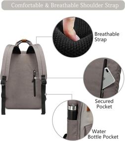 img 1 attached to Backpack VASCHY Vintage Resistant Bookbag Backpacks for Laptop Backpacks