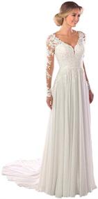 img 3 attached to 👰 Shop Findlove Wedding Dresses with Appliques in Off White - Women's Clothing