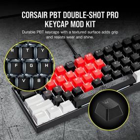 img 3 attached to 💥 Улучшите свою клавиатуру набором модификации клавиш CORSAIR PBT Double-Shot PRO - Оникс Черный, текстурированная поверхность и о-кольца для снижения шума