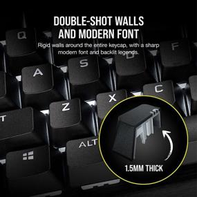 img 2 attached to 💥 Улучшите свою клавиатуру набором модификации клавиш CORSAIR PBT Double-Shot PRO - Оникс Черный, текстурированная поверхность и о-кольца для снижения шума