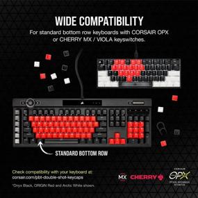img 1 attached to 💥 Улучшите свою клавиатуру набором модификации клавиш CORSAIR PBT Double-Shot PRO - Оникс Черный, текстурированная поверхность и о-кольца для снижения шума