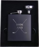 🏌️ black golf birdie juice flask, funnel and gift box - perfect christmas, birthday, valentines gift for golfers logo