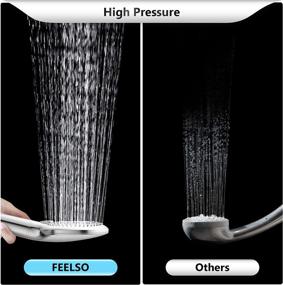 img 2 attached to 🚿 High Pressure Handheld Shower Head with Filter, FEELSO 3 Spray Mode Showerhead with 60&#34; Hose, Bracket and 15 Stage Water Softener Filters for Hard Water - Removes Chlorine and Harmful Substances