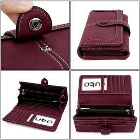 img 1 attached to 💼 Stylish UTO Wallet Leather Checkbook: Trendy and Secure Women's Handbags & Wallets