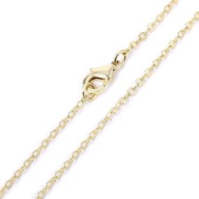 img 4 attached to 💎 Set of 12 Gold Plated Brass Finished Necklace Chains in Bulk for Necklace Making - 18" Cable Chains for Wholesale Purchase