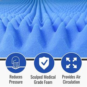 img 2 attached to 🛏️ DMI Foam Mattress Topper: Support, Air Circulation & Pressure Relief | 33 x 72 x 2 Hospital Size