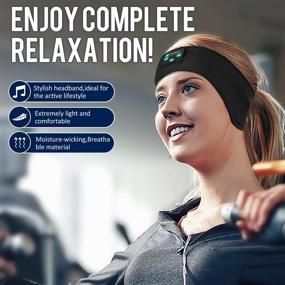 img 3 attached to 💤 Wireless Sleep Headband with Ultra-Thin HD Stereo Speakers, Ideal for Workout, Jogging, Yoga, Insomnia, Side Sleepers, Air Travel, Meditation - POSNIUD Sleep Headphones Sports Headband