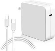 💡 skyvast 61w 65w usb c mac book charger power adapter: compatible with macbook pro/air, 13"/15" inch + 6.6ft usb-c to usb-c cable logo