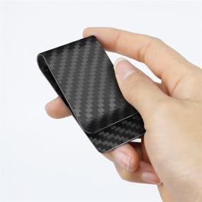 img 1 attached to Stylish and Sleek: MONOCARBON Carbon Credit Holder for Men- Wallets, Card Cases & Money Organizers