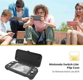 img 2 attached to ProCase Nintendo Switch Lite Grey Flip Cover + 2 Pack Tempered Glass Screen Protectors, Slim Protective Case with Magnetically Detachable Front Cover for Nintendo Switch Lite 2019