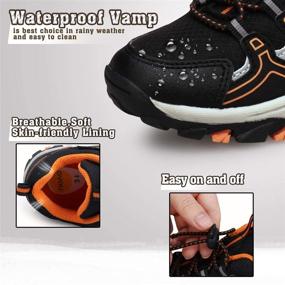 img 2 attached to UOVO Boys Shoes: Waterproof Hiking & Running Sneakers for Active Kids (Little/Big Boys)