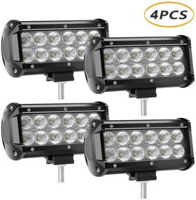 img 4 attached to 🔦 High-Performance 7 Inch LED Light Bar - 4 X 36w, 3600 Lumens, YEEGO Cree LED Flood Lights for Off-Road RV, ATV, SUV, Boat, Truck, ATV, Tractor, Pickup Lighting - 4Pack-36W Flood Light