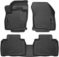 🐺 husky liners 98781: ford edge weatherbeater front & 2nd seat floor mats in black (2015-20) - enhanced seo logo