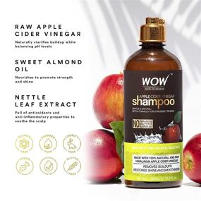 img 3 attached to 🍎 Apple Cider Vinegar Shampoo for Hair Loss, Dandruff Reduction, Frizz Control, Split End Repair - Nourishes Scalp, Enhances Gloss and Shine - Paraben and Sulfate Free - Suitable for All Hair Types, Kids and Adults - 500 mL