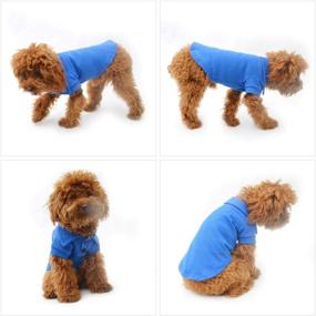 img 1 attached to Lovelonglong Premium Cotton Basic Dog Polo Shirts - Blank Color Polo T-Shirts with Two-Button Collar for Large, Medium, and Small Dogs