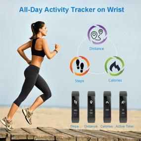 img 3 attached to 💦 ForEverFit Waterproof Fitness Tracker: Activity Tracker, Sleep Monitor, Pedometer, Step Counter - Smart Watch Bracelet Wristband for Kids, Women, Men with Extra Replacement Band