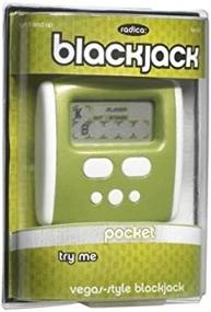 img 2 attached to 🎲 Unleash the Fun with Mattel N6057 Pocket Blackjack Green: Compact and Portable Entertainment at Your Fingertips!