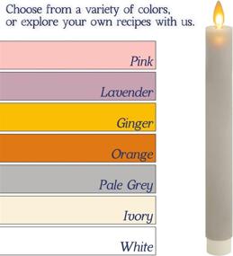 img 3 attached to 🕯️ Real Wax Battery Operated Flameless Taper Candles - LED Moving Flame Window Candles with Remote - H9"x D1" - 7 Color Options - 10Key Timer - Ideal for Table Centerpieces, Party Decorations - Gray