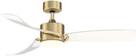 🌀 fanimation fp8511bs sculptaire: 52-inch brushed satin brass ceiling fan with clear blades and led light kit – indoor/outdoor use логотип