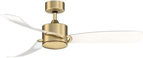 img 2 attached to 🌀 Fanimation FP8511BS SculptAire: 52-inch Brushed Satin Brass Ceiling Fan with Clear Blades and LED Light Kit – Indoor/Outdoor Use