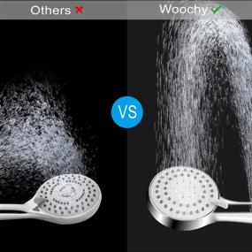 img 1 attached to 🚿 Woochy Shower Head Combo: High Pressure Rainfall & Handheld, Replaceable Hoses, 3 Modes, ABS Material Chrome Plated