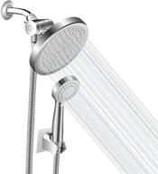 🚿 woochy shower head combo: high pressure rainfall & handheld, replaceable hoses, 3 modes, abs material chrome plated logo