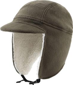 img 4 attached to 🧢 Connectyle Men's Windproof Fleece Winter Hats with Visor and Earflap - Skull Cap for Warmth