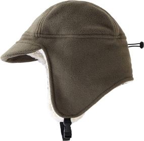 img 3 attached to 🧢 Connectyle Men's Windproof Fleece Winter Hats with Visor and Earflap - Skull Cap for Warmth