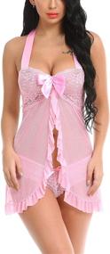 img 3 attached to Ababoon Lingerie Nightwear Babydoll Chemise Women's Clothing and Lingerie, Sleep & Lounge