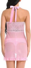 img 1 attached to Ababoon Lingerie Nightwear Babydoll Chemise Women's Clothing and Lingerie, Sleep & Lounge