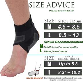 img 3 attached to 🏃 HiRui Ultra-Thin Breathable Neoprene Ankle Brace - Ankle Support Wrap for Running, Arthritis, Pain Relief, Sprains, Sports Injuries, and Recovery - Right Foot Compression Brace (L)