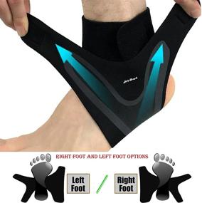 img 1 attached to 🏃 HiRui Ultra-Thin Breathable Neoprene Ankle Brace - Ankle Support Wrap for Running, Arthritis, Pain Relief, Sprains, Sports Injuries, and Recovery - Right Foot Compression Brace (L)