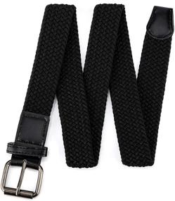 img 2 attached to 👔 Versatile Elastic Braided Woven Stretch Belts for Men and Women - Stylish Accessories