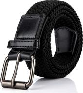 👔 versatile elastic braided woven stretch belts for men and women - stylish accessories logo