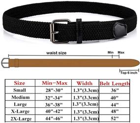 img 1 attached to 👔 Versatile Elastic Braided Woven Stretch Belts for Men and Women - Stylish Accessories