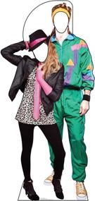 img 4 attached to 🕺 80's Couple Stand-in Life Size Cardboard Cutout Standup - Bringing Retro Vibes to Any Occasion!