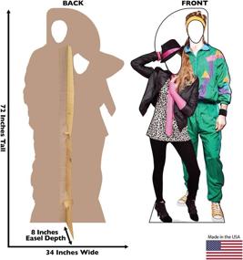 img 3 attached to 🕺 80's Couple Stand-in Life Size Cardboard Cutout Standup - Bringing Retro Vibes to Any Occasion!