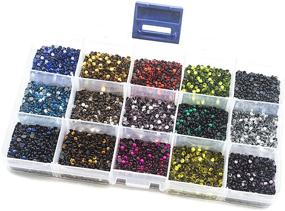 img 2 attached to 💎 Sparkle in Style with Summer-Ray Assorted Colors Hot Fix Rhinestones Set in Storage Box