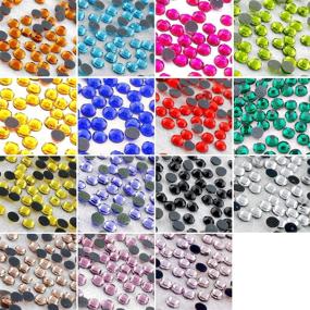 img 1 attached to 💎 Sparkle in Style with Summer-Ray Assorted Colors Hot Fix Rhinestones Set in Storage Box