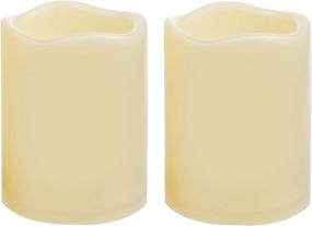 img 4 attached to 🕯️ Waterproof Outdoor Flameless Candles with Timer: 2 Pack LED Pillar Lights for Garden Party Decorations