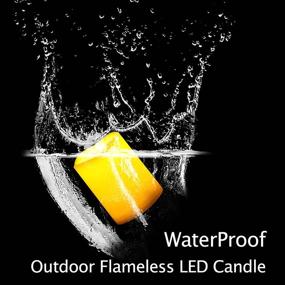 img 1 attached to 🕯️ Waterproof Outdoor Flameless Candles with Timer: 2 Pack LED Pillar Lights for Garden Party Decorations