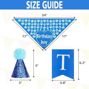 img 3 attached to 🎉 Dog Birthday Party Supplies - Boy Bandana Hat Banner Numbers - Ideal Gift for Small Medium Dogs