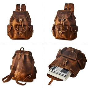 img 2 attached to BRASS TACKS Leathercraft Convertible Steampunk Backpacks for Laptop Backpacks