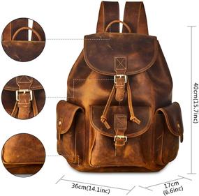 img 3 attached to BRASS TACKS Leathercraft Convertible Steampunk Backpacks for Laptop Backpacks