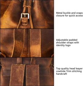 img 1 attached to BRASS TACKS Leathercraft Convertible Steampunk Backpacks for Laptop Backpacks